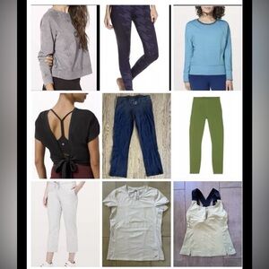 HUGE MIXED LOT OF 9 PIECES WOMENS ALO LULULEMON ALO CLOTHING AUTHENTIC!!